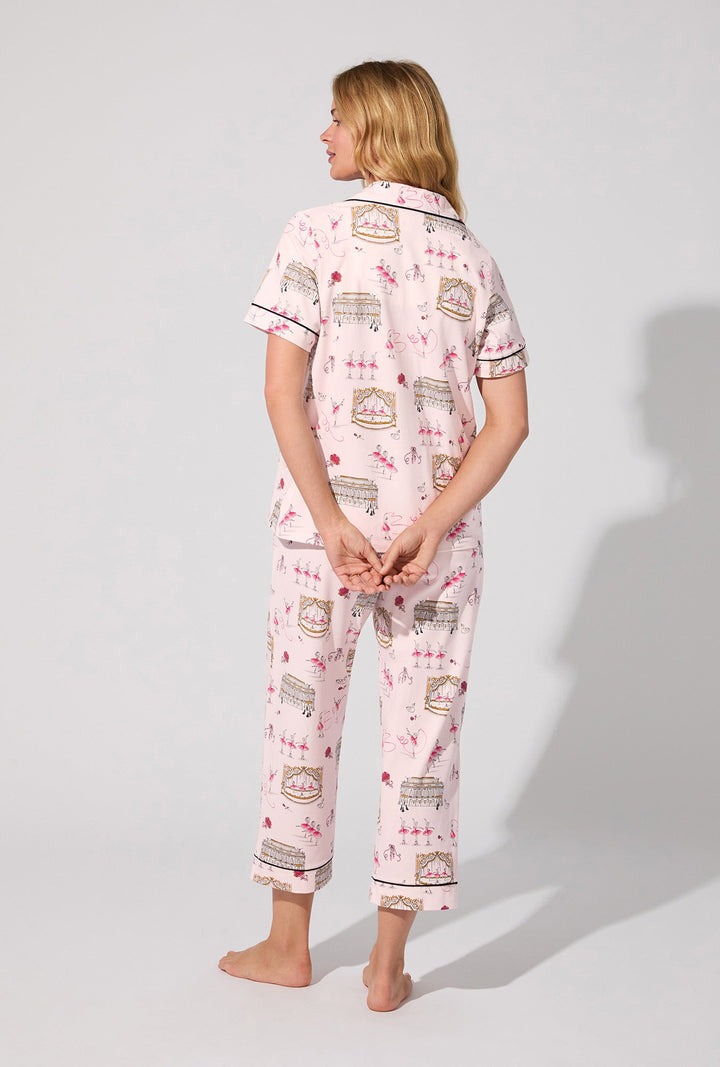 Swan Lake Short Sleeve Classic Stretch Jersey Cropped PJ Set