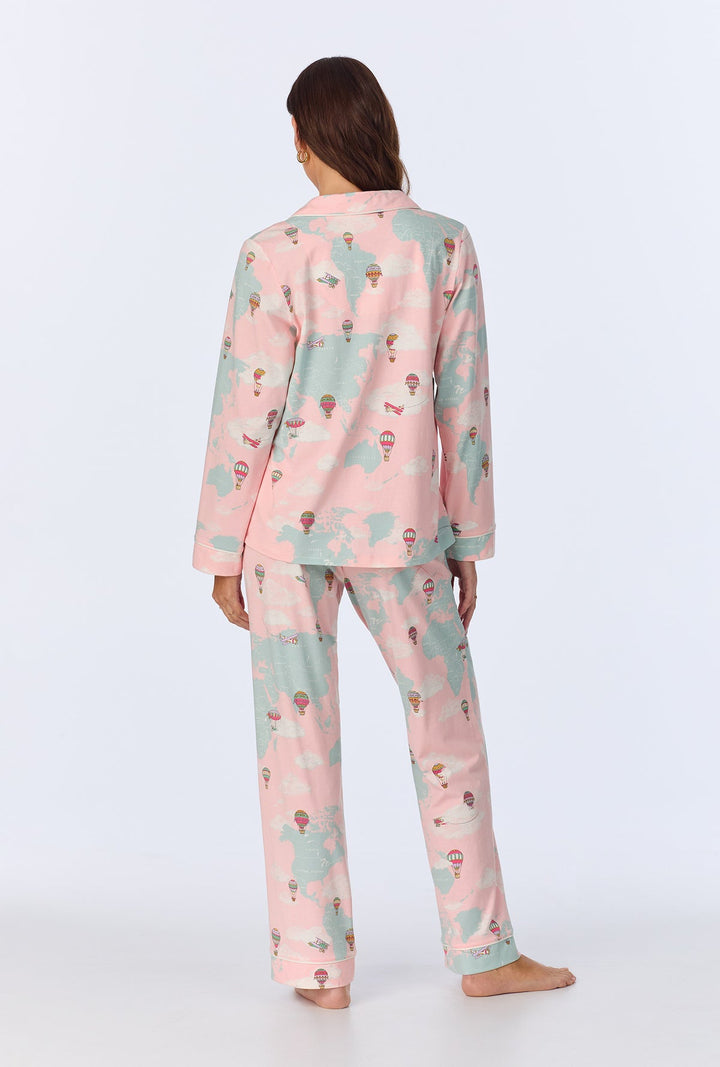 Around The World Long Sleeve Classic Stretch Jersey PJ Set