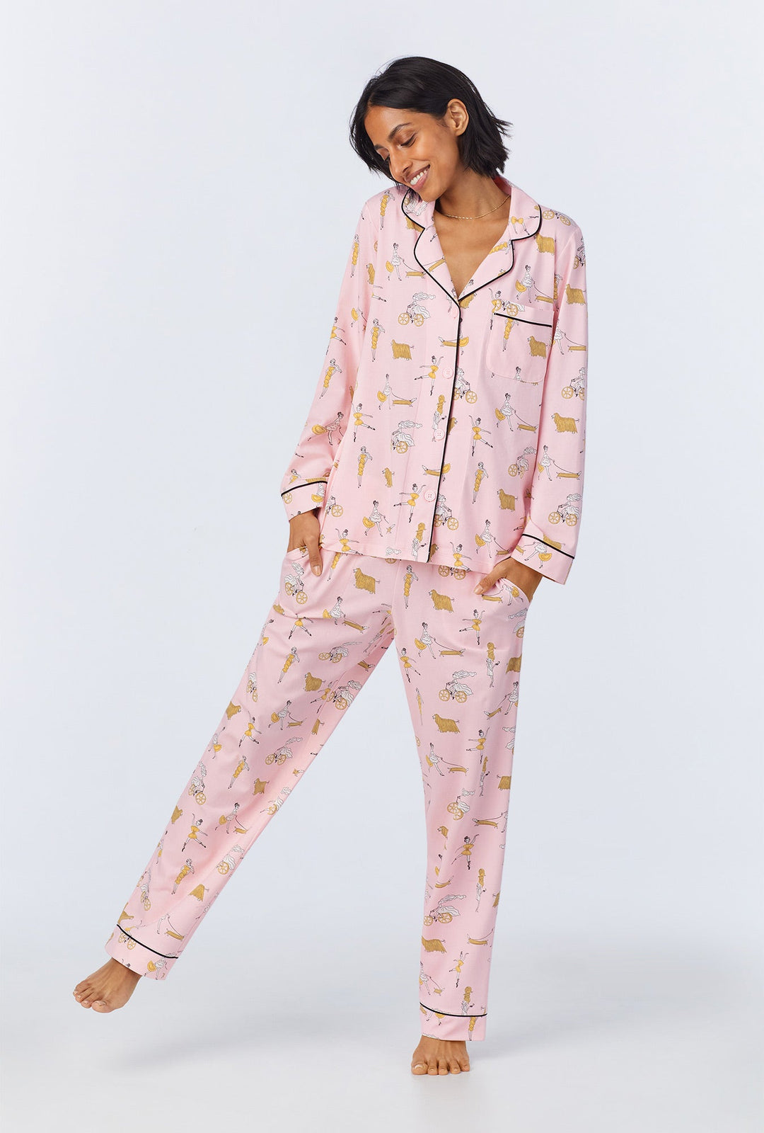 Pasta Long Sleeve Classic Stretch Jersey PJ Set