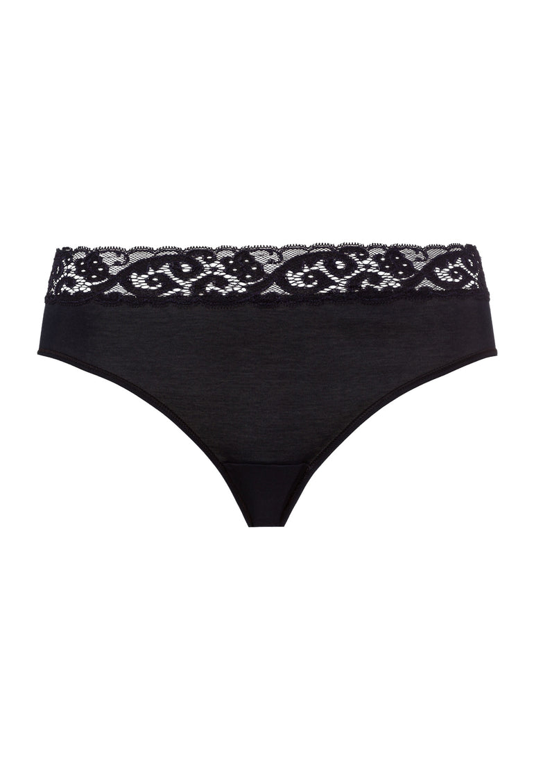 Lace Trim Cotton Hipster