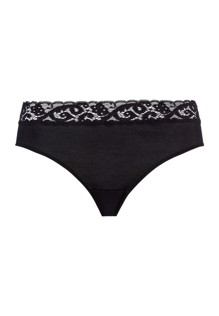 Lace Trim Cotton Hipster