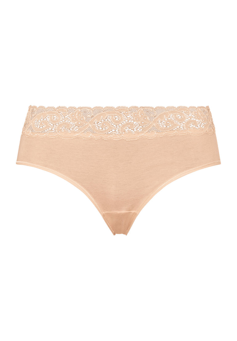 Lace Trim Cotton Hipster