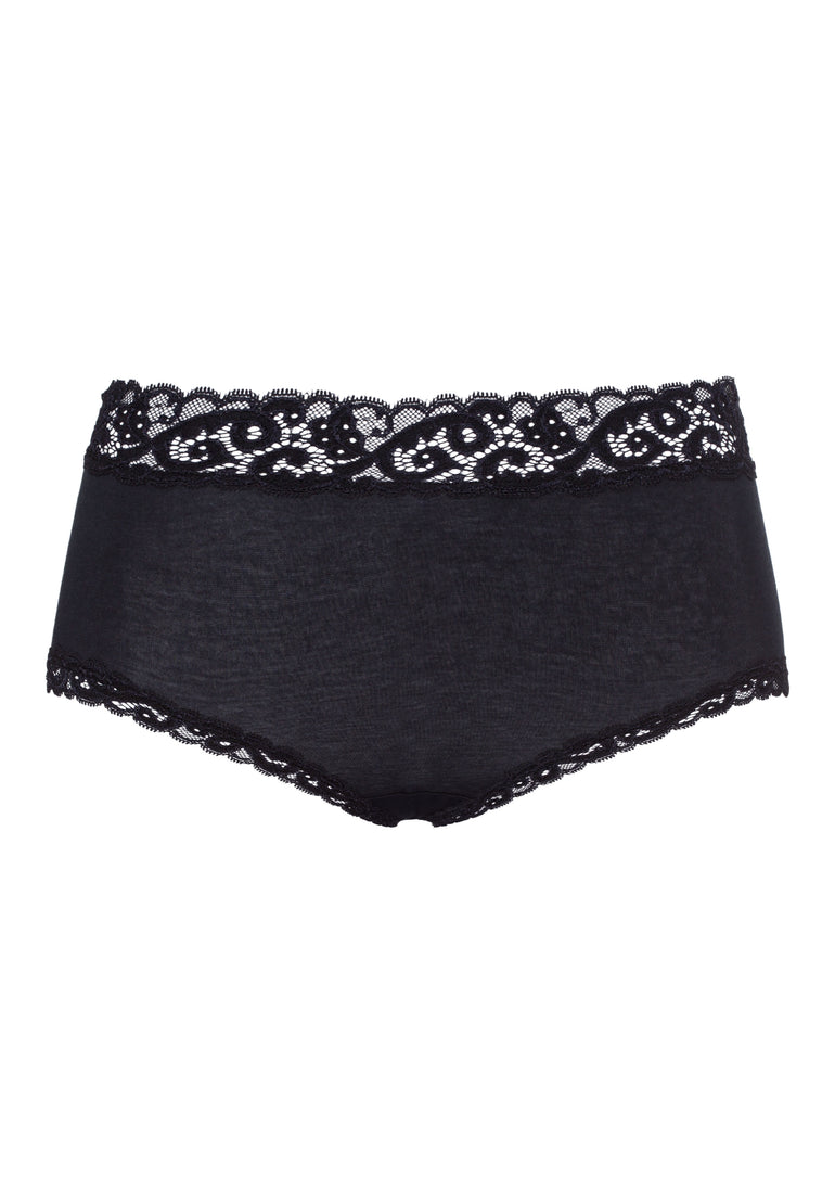 Lace Trim Cotton Full Brief