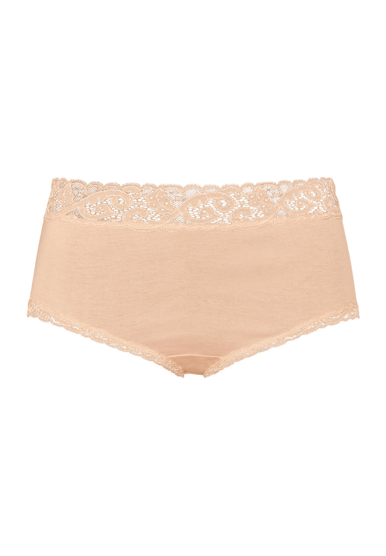Lace Trim Cotton Full Brief
