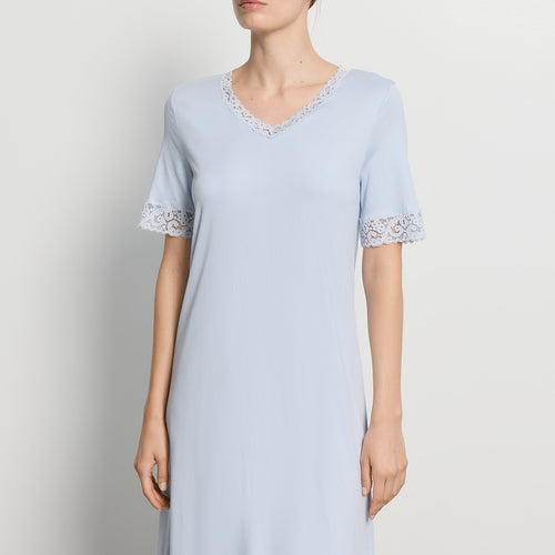 Hanro Lace Trim Cotton Nightgown