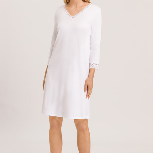 Lace Trim Cotton Nightgown