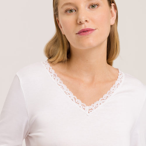 Lace Trim Cotton Nightgown