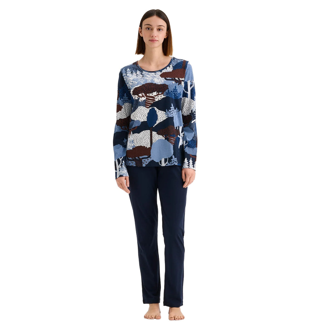 Nanso  RUSKA Long-sleeved pajamas nature pattern - BLUE